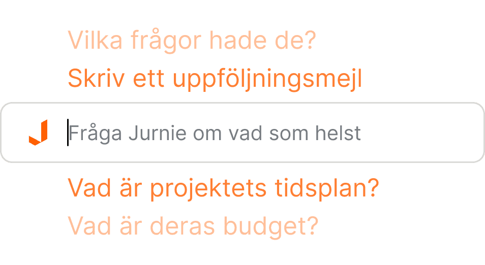Ask Jurnie AI chat interface for analyzing meeting content and generating insights